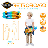 Madd Gear Light Up Retro Graphic Board - Orange / Teal