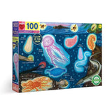 eeBoo: Bioluminescent - Glow In The Dark Puzzle (100pc Jigsaw) Board Game