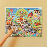 eeBoo: Within The Country - Giant Puzzle (48pc Jigsaw) Board Game