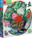 eeBoo: Bouquet and Birds - Round Puzzle (500pc Jigsaw) Board Game