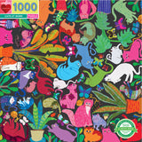 eeBoo: Cats at Work Puzzle (1000pc Jigsaw) Board Game