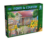 Holdson: Country Road Quilt Shop - Farm & County Puzzles (1000pc Jigsaw) Board Game