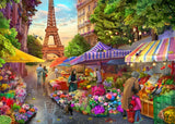 Holdson: Flower Market Paris - Travel Abroad Puzzle (1000pc Jigsaw) Board Game