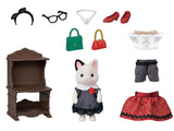 Sylvanian Families: Fashion Play Set Town Girl Series Tuxedo Cat