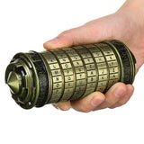 Mini Cryptex Lock Puzzle Box - Brass Board Game