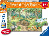 Ravensburger: Animals in the Forest & Meadow Puzzles (2x12pc Jigsaws) Board Game