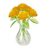 Crystal Puzzle: Six Yellow Roses in a Vase (44pcs) Board Game