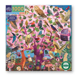 eeboo: Parliament of Owls - Square Puzzle(1000pc Jigsaw) Board Game