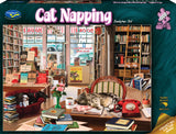 Holdson: Bookshop Cat - Cat Napping Puzzle (1000pc Jigsaw) Board Game