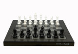 Dal Rossi Carbon Fibre Finish Folding Chess Set - 40cm Board Game