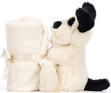 Jellycat: Bashful Black & Cream Puppy Soother Plush Toy