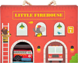 Petit Collage: Wind Up & Go Playset - Little Firehouse