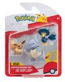 Pokémon: Battle Figure 3-Pack -Eevee, Murkrow, Wartortle