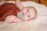 Tikiri: Comforter with Rubber Teether - Elephant Plush Toy