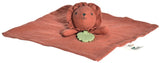 Tikiri: Muslin Comforter with Rubber Leaf Teether - Lion Plush Toy