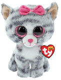 Ty Beanie Boos: Kiki the Grey Cat - 6" Plush Toy