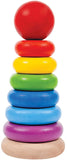 Fun Factory: Wooden Rainbow Stacking Rings Tower