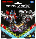 Beyblade X: Transformers Collab Pack - Optimus Prime 4-60P vs. Megatron 4-80B