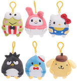 Hello Kitty: Hello Kitty & Friends Squashy Podgies Backpack Clip (Assorted) Plush Toy