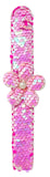 Pink Poppy: Flower Sequin Slap Bracelet (Assorted)