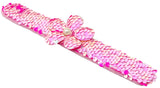 Pink Poppy: Flower Sequin Slap Bracelet (Assorted)