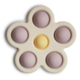 Mushie: Flower Press Toy - Soft Lilac/Daffodil/Ivory