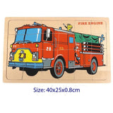 Fun Factory: Large Wooden Fire Engine Puzzle