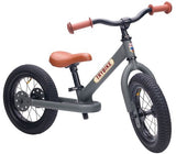 Trybike: 2-In-1 Steel Balance Bike - (Matte Grey/Brown)