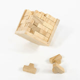 3D Wooden Brain Teaser Puzzle Cube Board Game