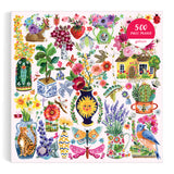 Galison: August Wren Buzzy Bouquets - 500 Piece Puzzle Board Game