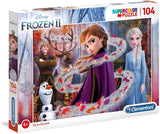 Clementoni: Frozen 2 Glitter Effect - Puzzle (104pc Jigsaw) Board Game