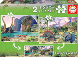 Educa: Dino World - Puzzles (2x100pc Jigsaws) Board Game