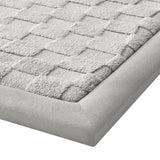 MonkeyMats: Memory Foam Soft-Touch Mat - Grey Check (200cm x 300cm)