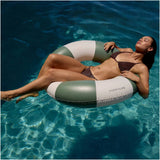 Sunnylife: Slim Tube Pool Ring - Olive Stripe