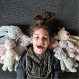 Snuggle Bunnies: George the Bear - Powder Pink 20cm Plush Toy