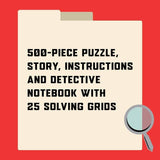 Chronicle Books: Murdle in the Mystery Mansion Puzzle (500pc Jigsaw) Board Game