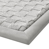 MonkeyMats: Memory Foam Soft-Touch Mat - Grey Check (150cm x 200cm)