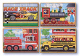 Melissa & Doug: Wooden Jigsaw Puzzles in a Box - Vehicles