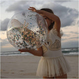 Sunnylife: 3D Inflatable Beach Ball - Cotton Candy Glitter