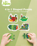 The Very Hungry Caterpillar - Shaped 4-in-1 Puzzles (3pc,6pc,9pc,12pc Jigsaws) Board Game