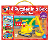4 Puzzles in a Box Vehicles by Galt
