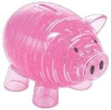 Crystal Puzzle: Pink Piggy Bank (93pc) Board Game