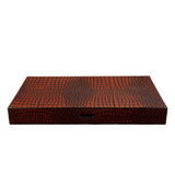 Dal Rossi: Backgammon - 18" Crocodile Engraved Design Board Game
