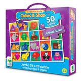 The Learning Journey: Puzzle Doubles Jumbo Floor - Colours and Shapes