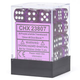 Chessex Signature 12mm D6 Dice Block: Purple & White Translucent