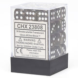 Chessex Signature 12mm D6 Dice Block: Smoke & White Translucent