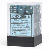Chessex Signature 12mm D6 Dice Block: Sea Speckled