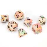Chessex: Polyhedral 7-Die Set - Festive Circus with Black