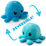 TeeTurtle: Reversible Mini Plush - Octopus (Double Blue)