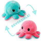 TeeTurtle: Reversible Mini Plush - Octopus (Aqua/Pink)